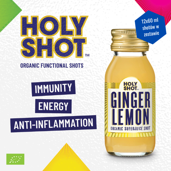 HOLY SHOT Ginger and Lemon 12x60ml [ORGANIC]