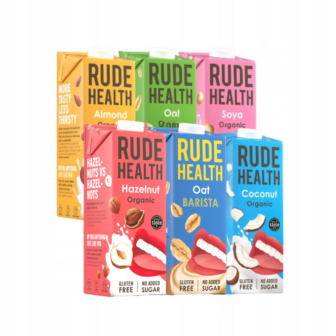 Rude Health Bestsellers plant-based drink set 6 x 1L