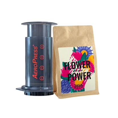 Zestaw prezentowy Aeropress® i Kawa Flower Power 250g [Filtr]