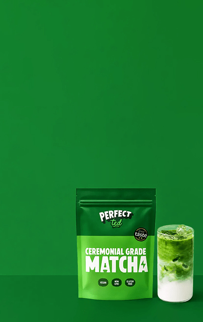 Matcha ceremonialna Perfect Ted – proszek matcha i gotowe matcha latte z lodem