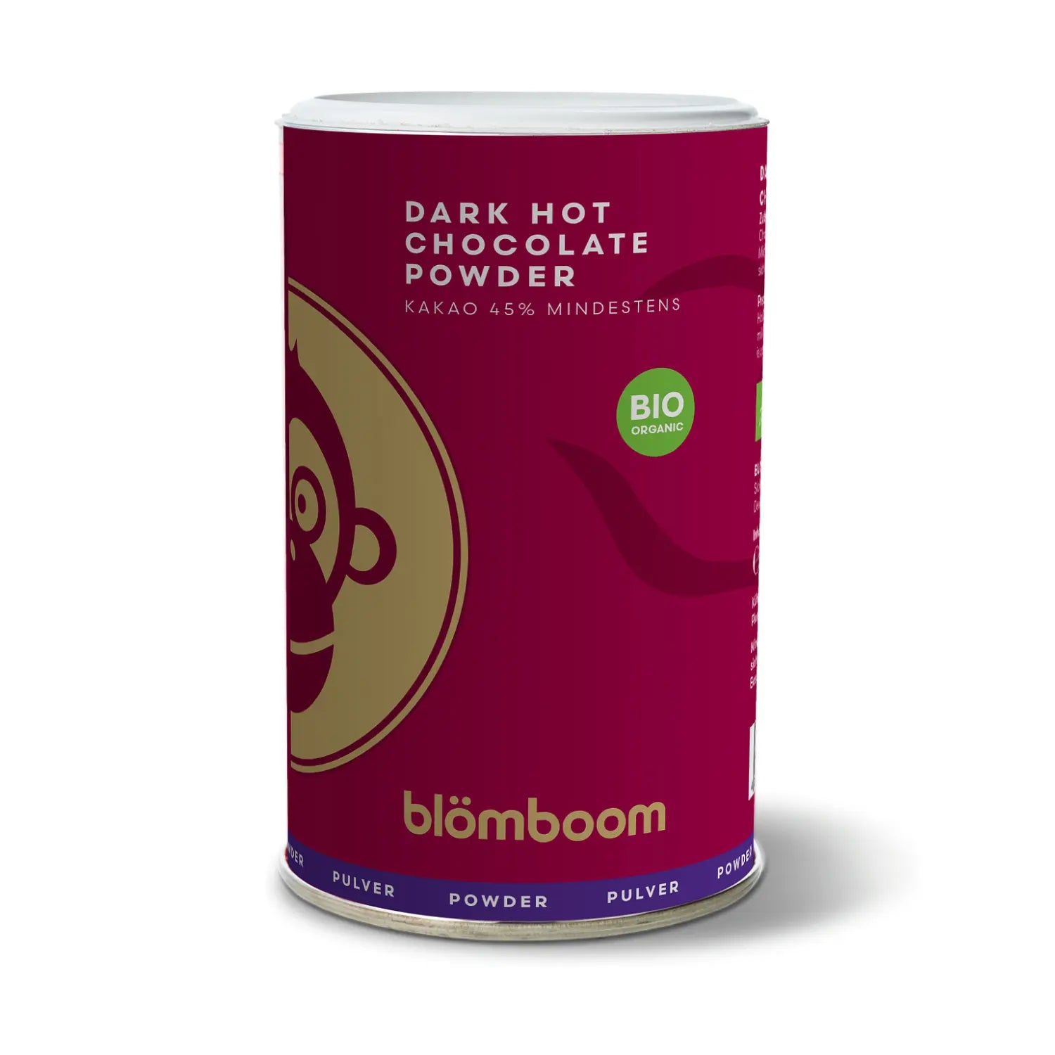 Blömboom Dark Hot Chocolate Powder BIO 250g – organiczne kakao 45% w proszku do gorącej czekolady
