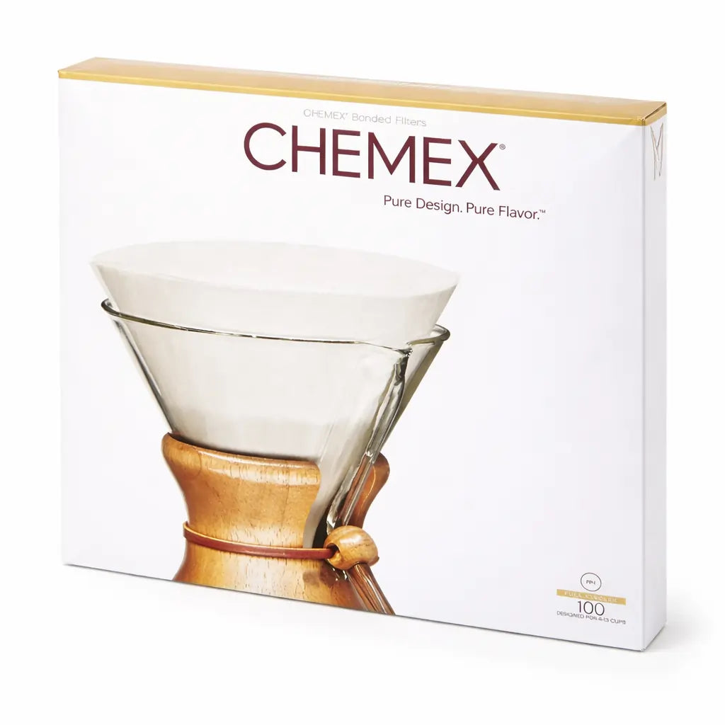 Filtry papierowe Chemex Bonded Filters 100 sztuk do zaparzacza Chemex packshot na białym tle