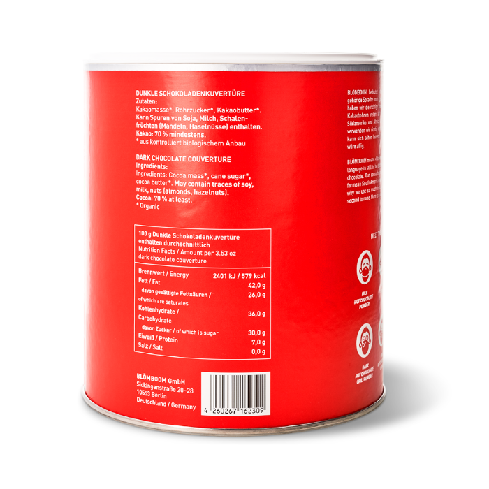 Dark chocolate powder instant Blömboom 2000g