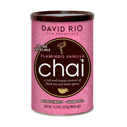 David Rio Flamingo Vanilla Chai 337 g – bezkofeinowa i bezcukrowa czarna herbata chai z wanilią i aromatycznymi przyprawami
