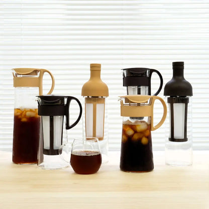 Dzbanki Hario Mizudashi Cold Brew 1L w różnych kolorach – przygotowanie kawy na zimno z lodem i filtrem