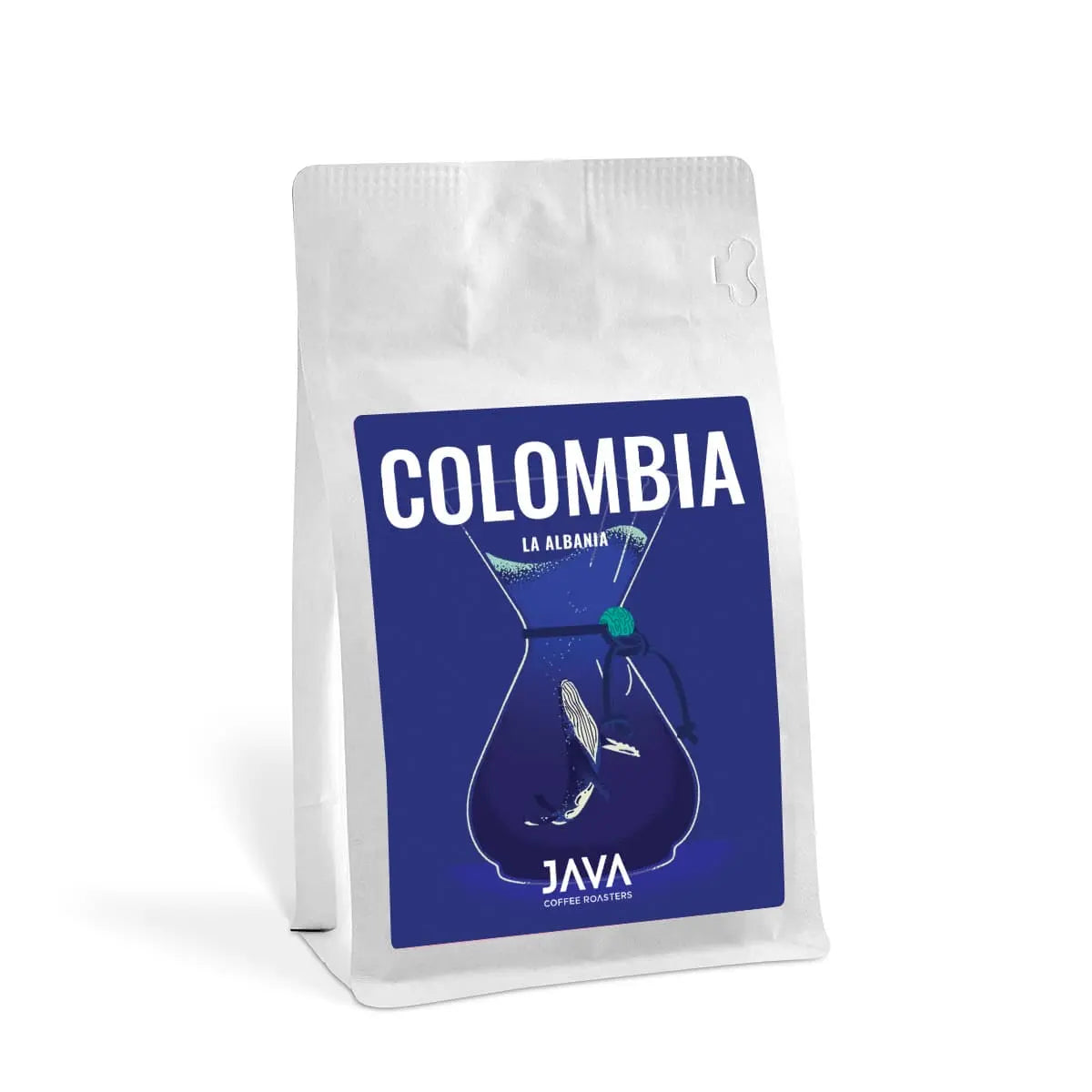 Kawa speciality Java Coffee Roasters Colombia La Albania 250g w białym opakowaniu