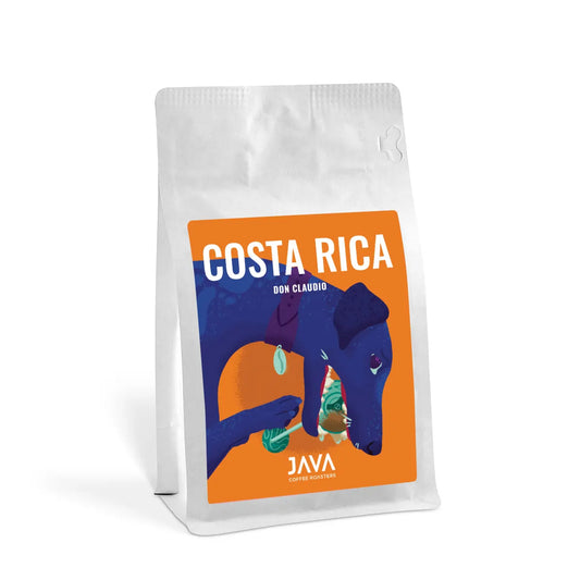 Kawa specialty Costa Rica Don Claudio 250 g – jasno palona kawa ziarnista JAVA Coffee Roasters, opakowanie produktowe