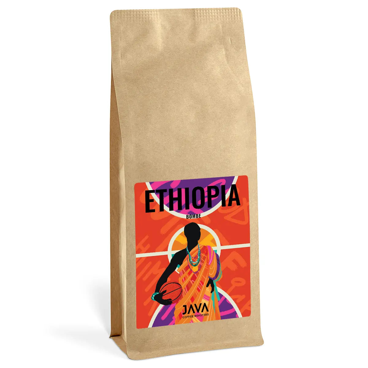 Kawa ziarnista Ethiopia Bombe JAVA Coffee Roasters – opakowanie 1 kg, specialty coffee, packshot na białym tle