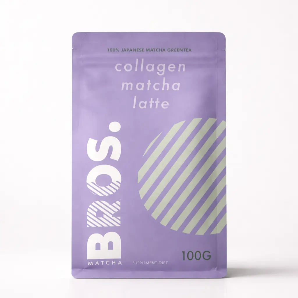 Matcha Bros Collagen Matcha Latte 100g – japońska matcha w proszku z kolagenem, zielona herbata premium do latte