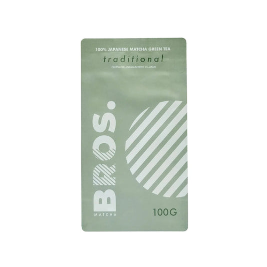 BROS Traditional Matcha 100 g – 100% japońska matcha green tea w proszku, herbata matcha premium do latte i ceremonii