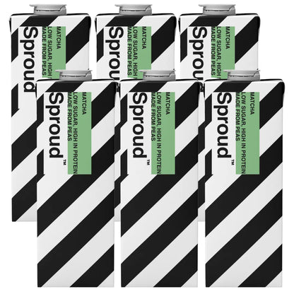 Sproud Matcha 6×1L – roślinny napój z białka grochu do kawy i matcha latte. Wysokobiałkowa alternatywa mleka, oficjalny dystrybutor JAVA Coffee Polska.