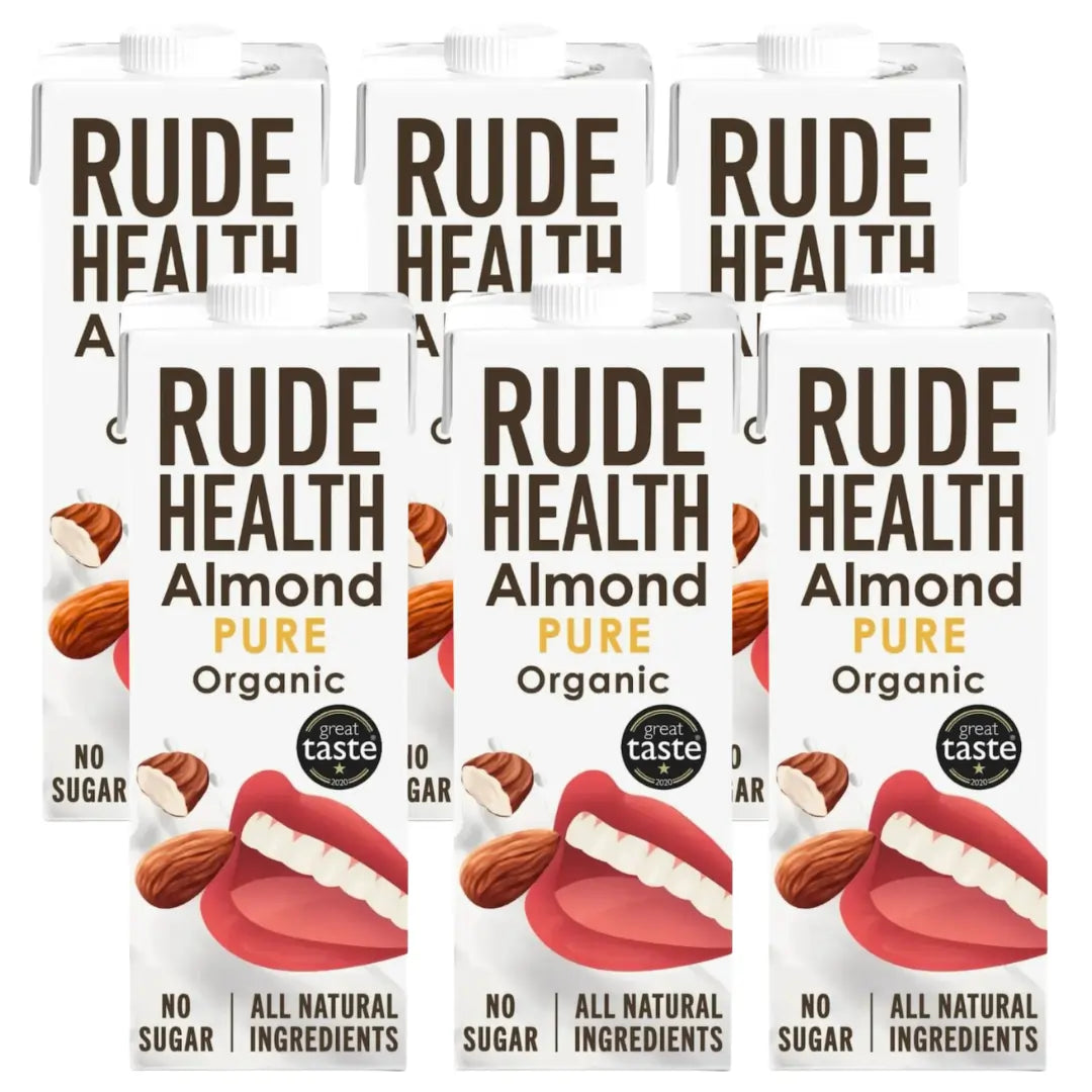 Napój roślinny migdałowy Rude Health Almond Pure Organic 6x1L – bez dodatku cukru, z naturalnych składników, organiczny