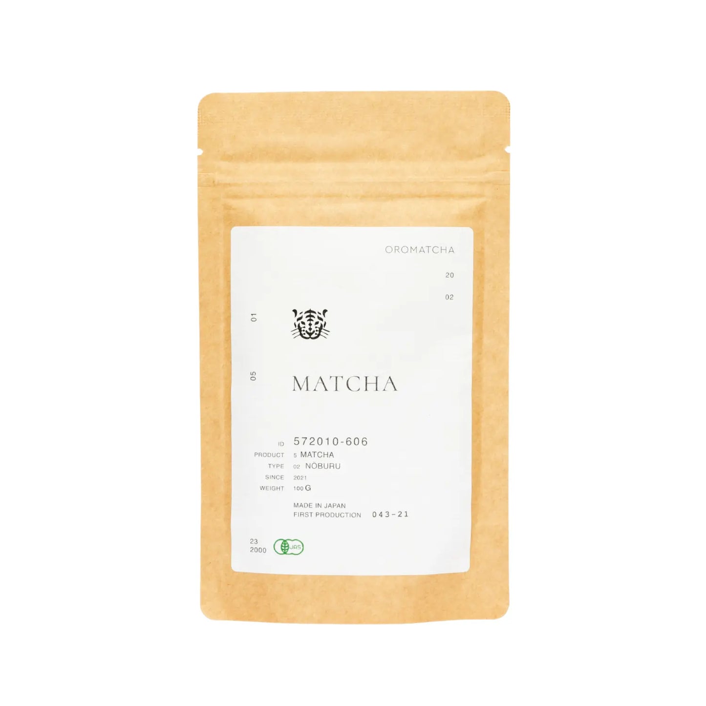 Oromatcha Matcha Noburu 100 g – opakowanie doypack, packshot na białym tle