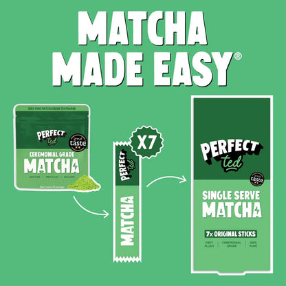 PerfectTed Matcha Made Easy – ceremonialna matcha i single serve sticks, wygodne porcje matchy do szybkiego przygotowania latte