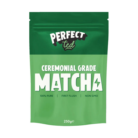 PerfectTed Matcha Ceremonial Grade 250 g – ceremonialna matcha premium first flush, 100% pure, do codziennego picia i matcha latte