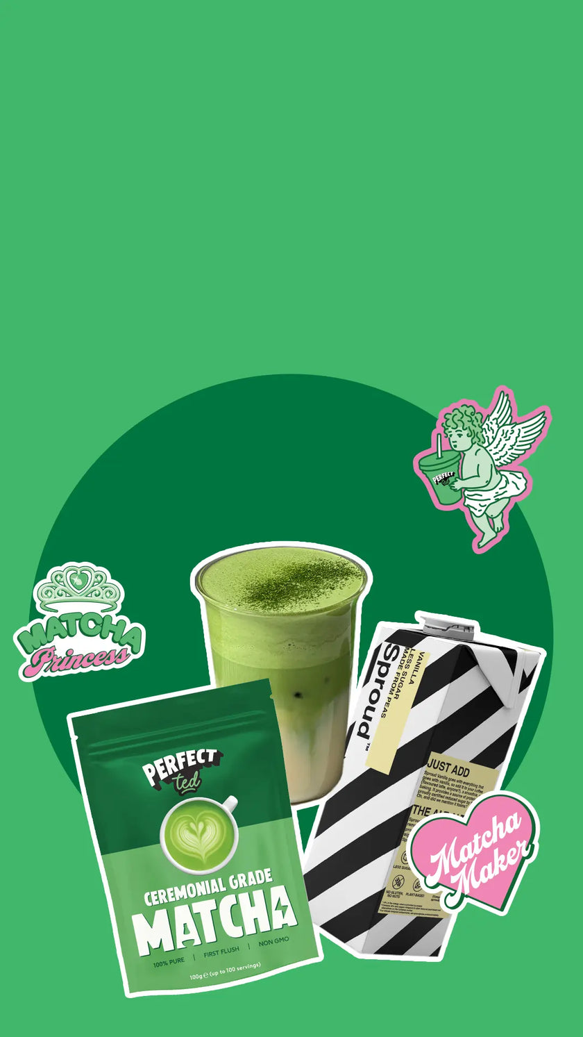 Zestaw promocyjny: PerfectTed Matcha Ceremonial Grade 100 g + Sproud Vanilla 1 l 