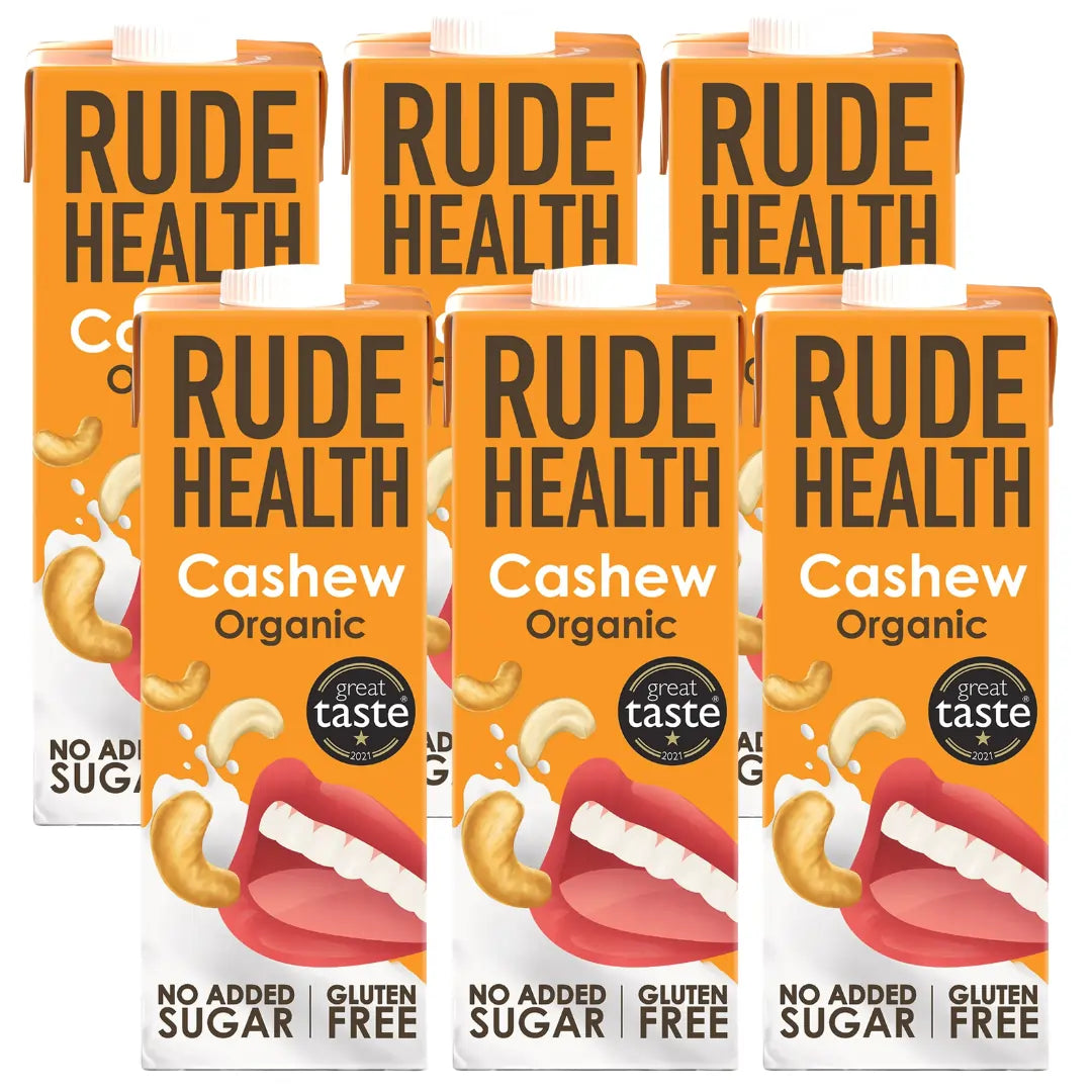 Zestaw 6x Rude Health Cashew Organic – napój z nerkowców BIO 6x1L, bez cukru i glutenu