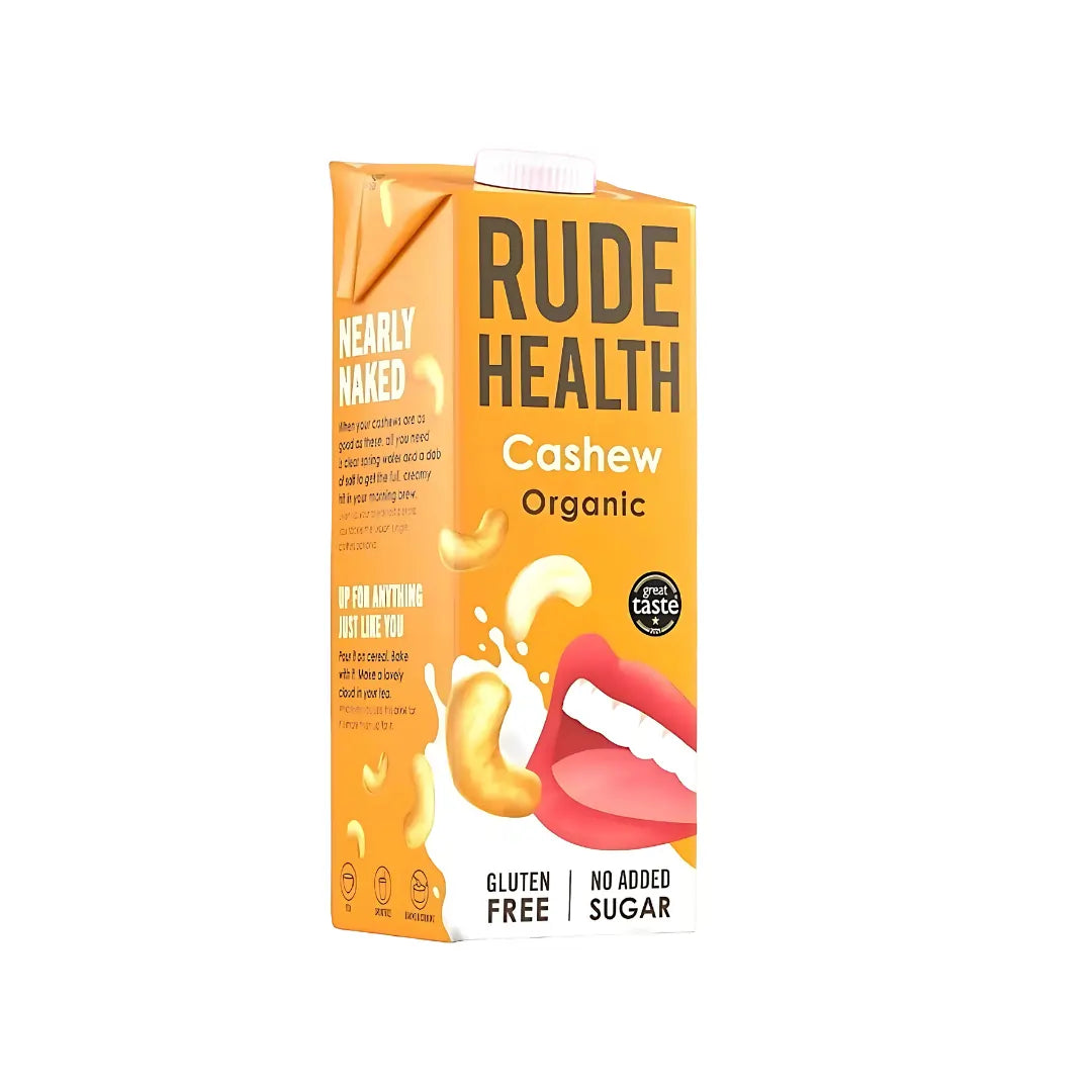 Rude Health Cashew Organic – napój roślinny z nerkowców 1L, bez cukru, bez glutenu, opakowanie front