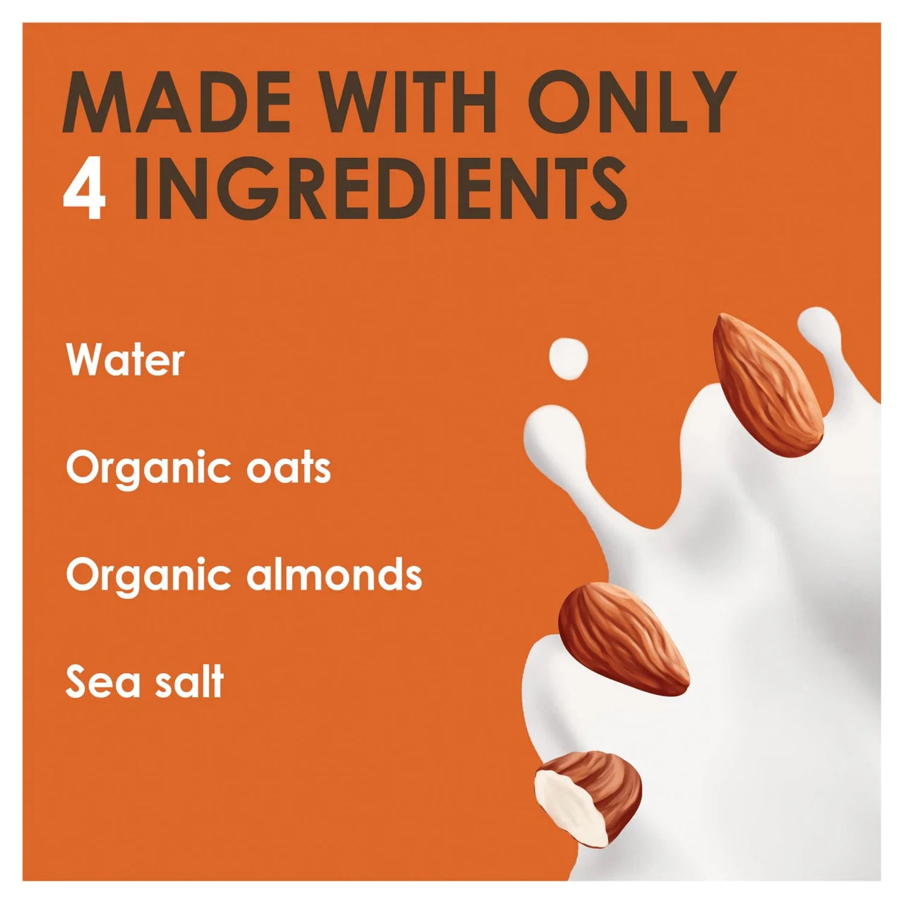 Rude Health Roasted Almond Organic – tylko 4 składniki: woda, organiczny owies, migdały, sól morska