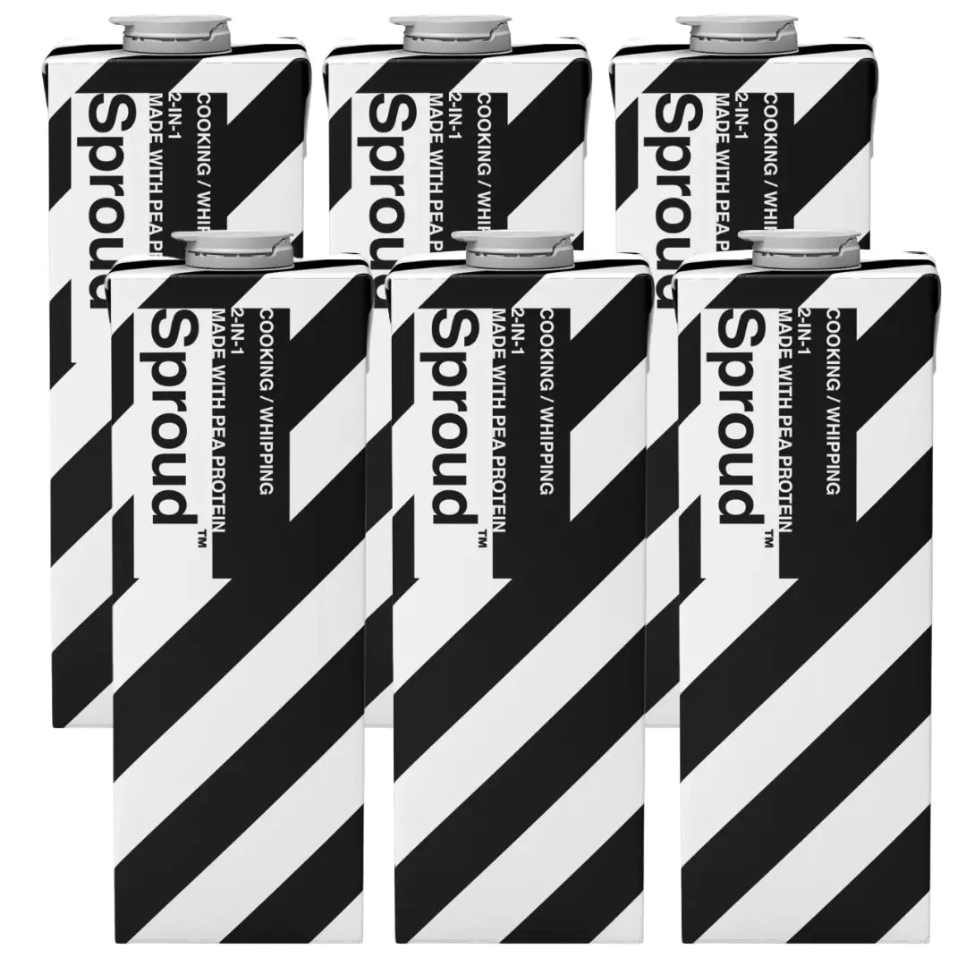 Sproud Cream 2w1 6×1L – wegańska śmietanka roślinna do gotowania i ubijania na bazie białka grochu. Alternatywa śmietanki bez mleka, oficjalny dystrybutor JAVA Coffee Polska.