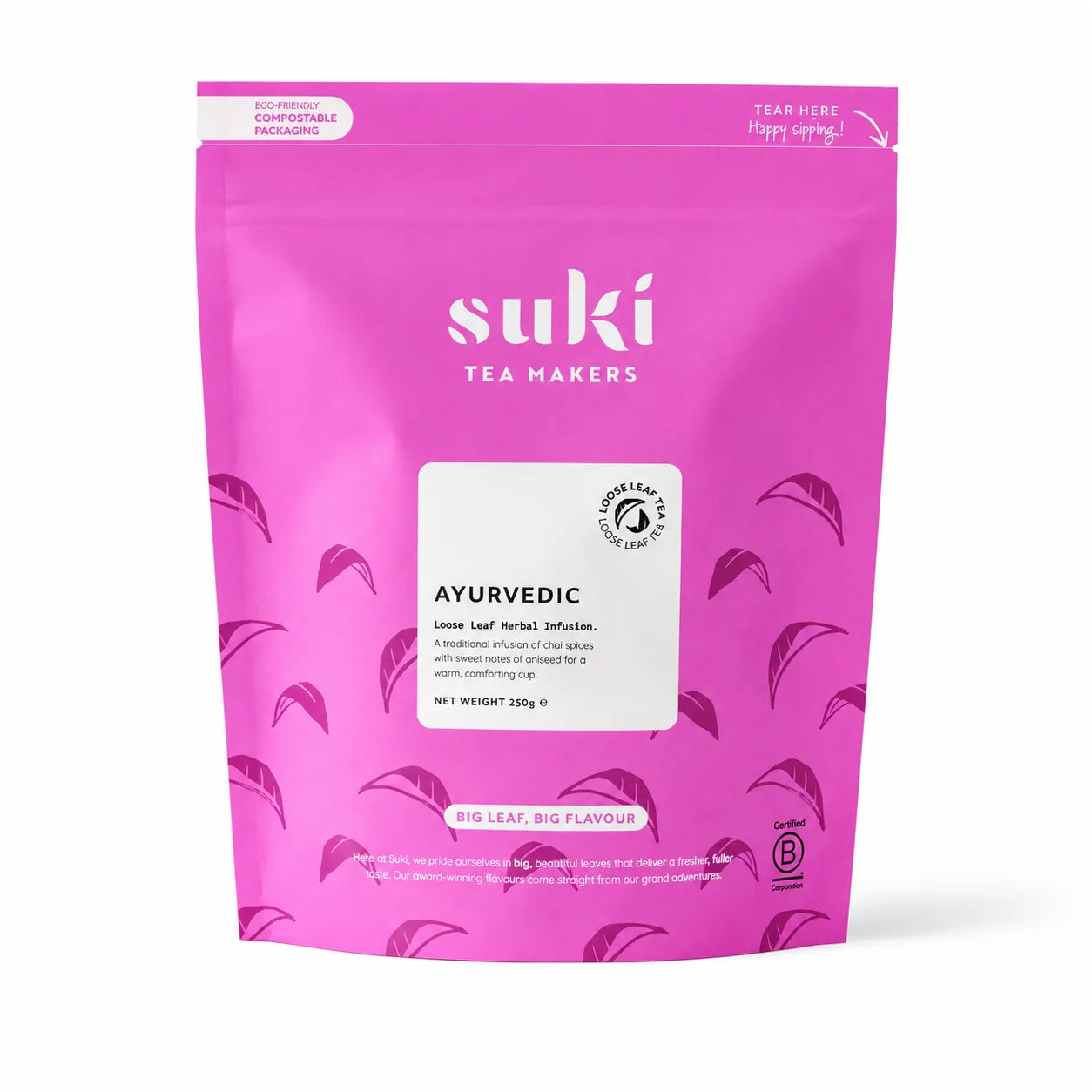 Suki Tea Ayurvedic 250 g – liściasta herbata ziołowa chai z przyprawami i anyżem
