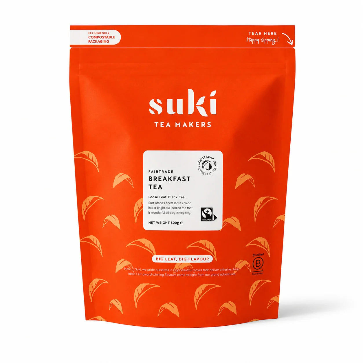 Suki Tea Breakfast Tea Fairtrade 500 g – liściasta czarna herbata z Afryki Wschodniej