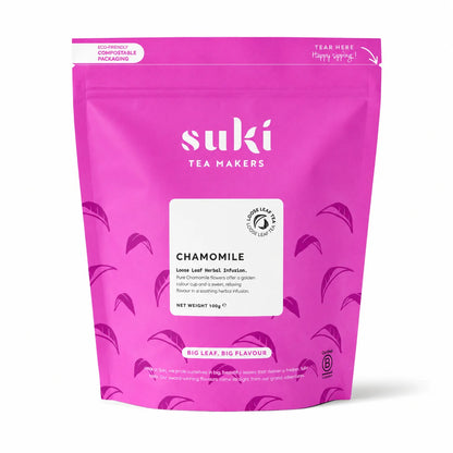 Suki Tea Chamomile 100 g – naturalna liściasta herbata rumiankowa z całych kwiatów rumianku