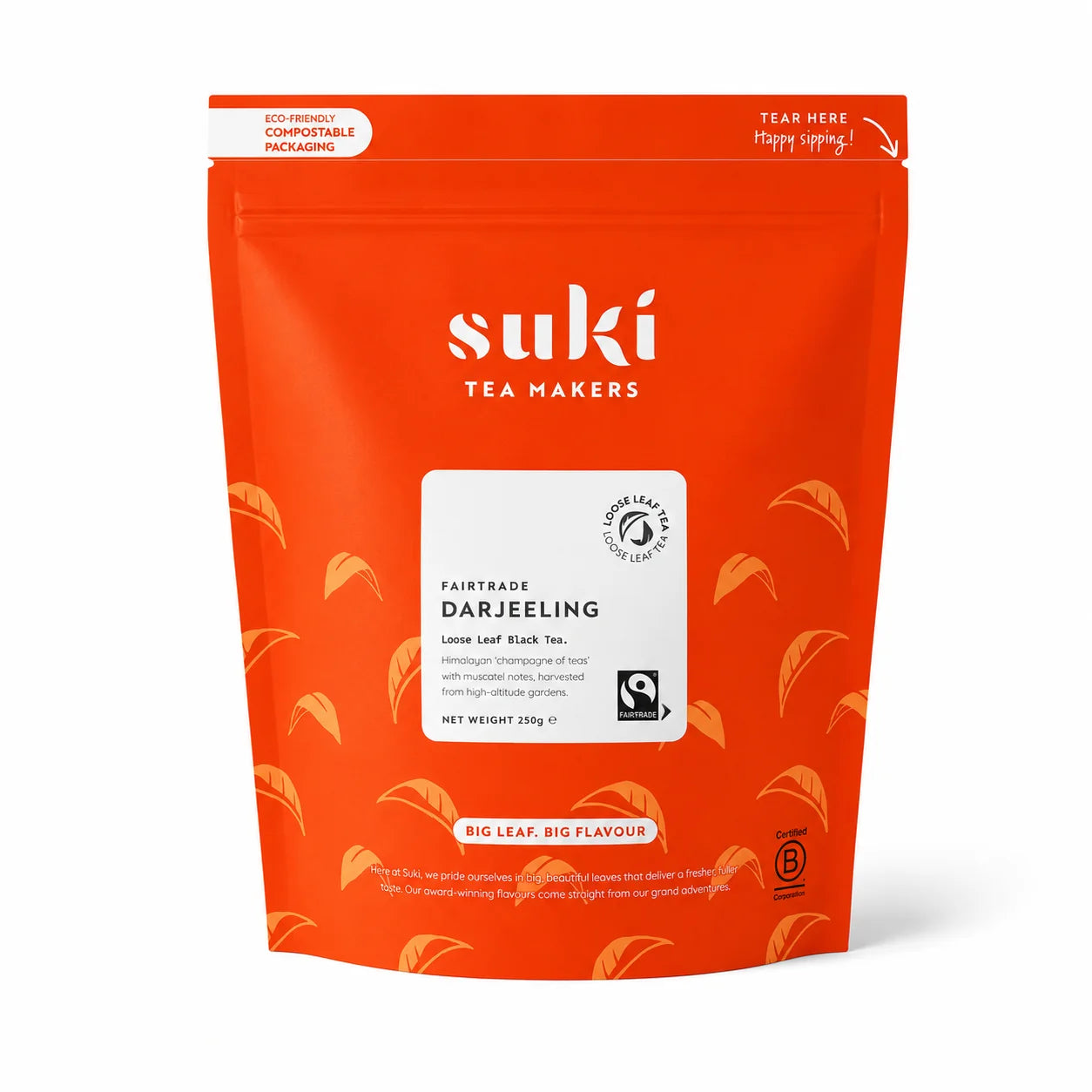 Suki Tea Darjeeling Fairtrade 250 g – liściasta czarna herbata Darjeeling