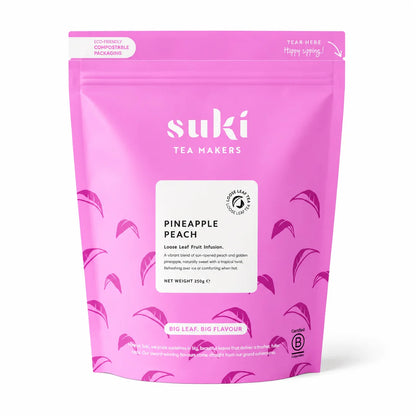 Suki Tea Pineapple Peach 250 g – liściasta herbata owocowa z ananasem i brzoskwinią