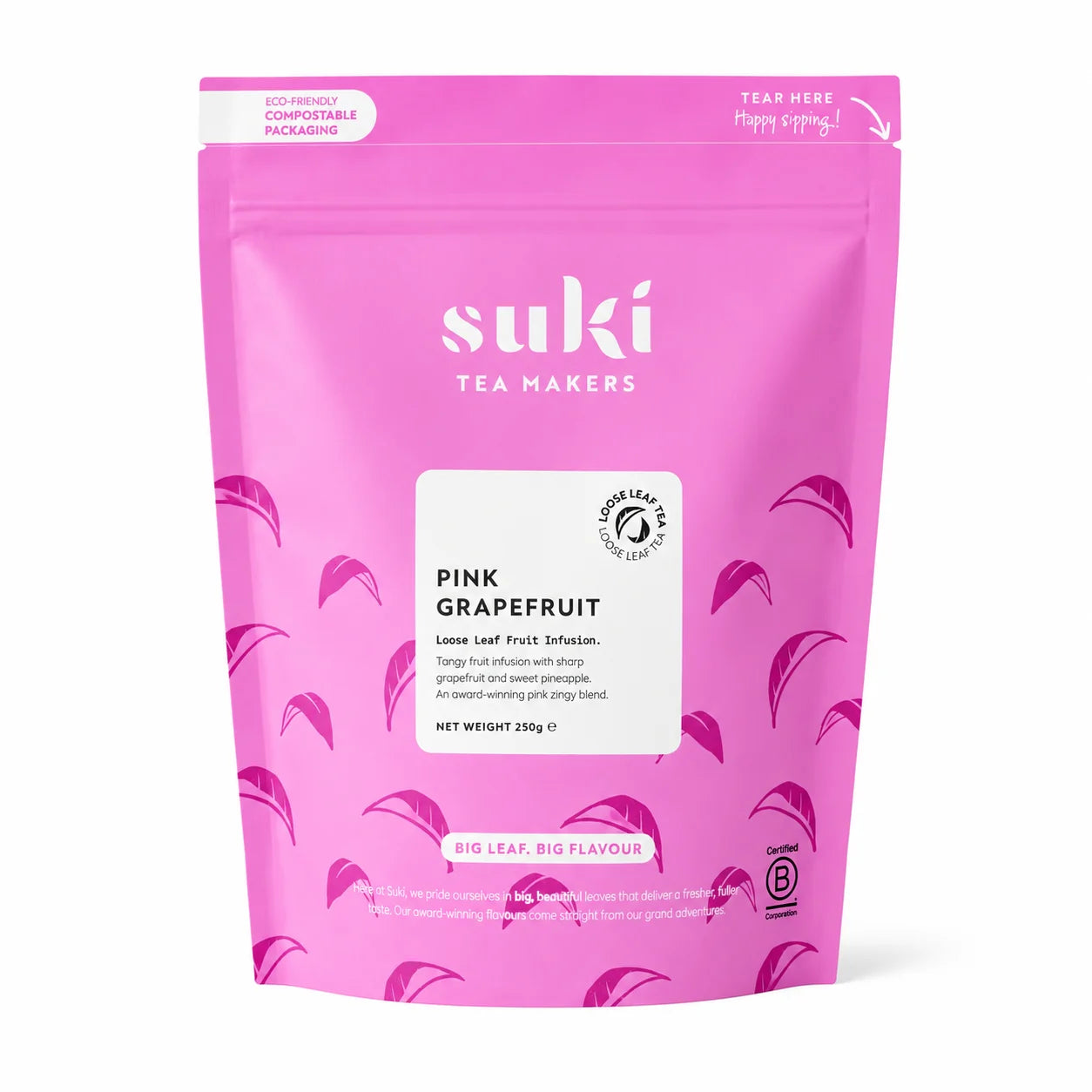 Suki Tea Pink Grapefruit 250 g – liściasta herbata owocowa z różowym grejpfrutem i ananasem