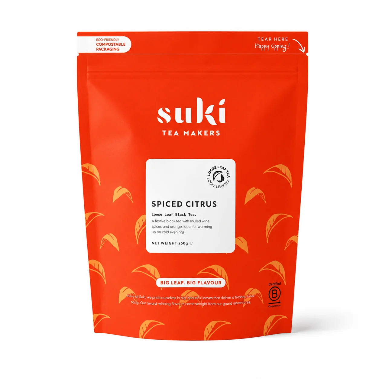 Suki Tea Spiced Citrus 250 g – liściasta czarna herbata z pomarańczą i korzennymi przyprawami