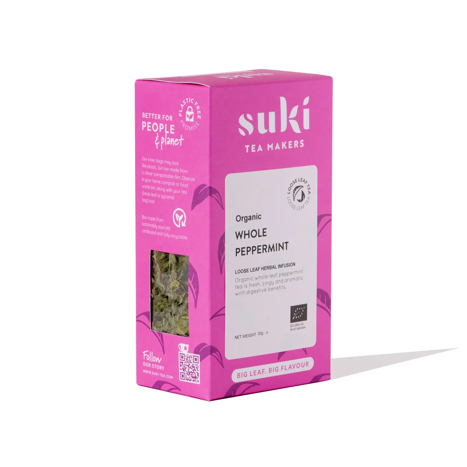 Suki Tea Whole Peppermint – organiczna herbata miętowa liściasta 30g, świeża i aromatyczna