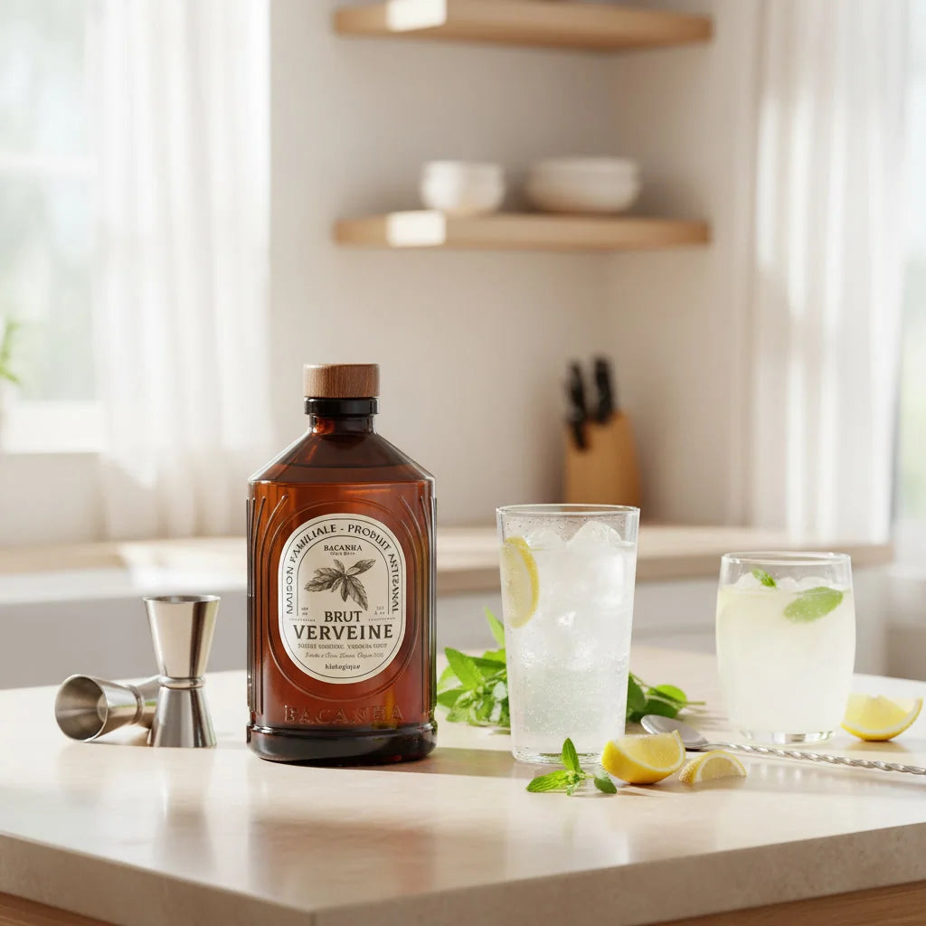 Syrop Bacanha Brut Verveine organic 400 ml – syrop do lemoniady i drinków z werbeną