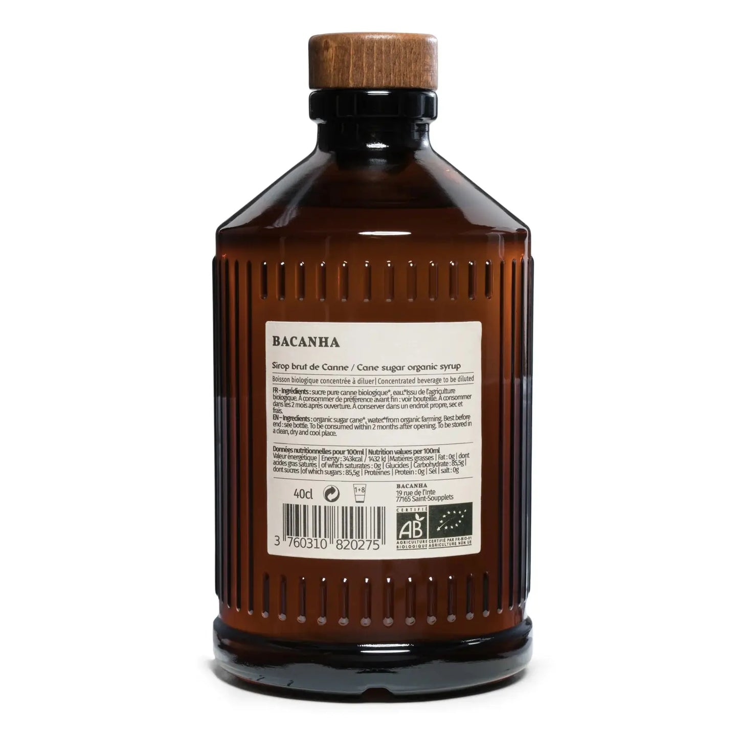 Syrop Bacanha Sucre de Canne 400 ml – organiczny syrop z cukru trzcinowego