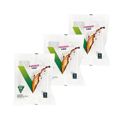 Zestaw 3x HARIO filtry papierowe V60 02