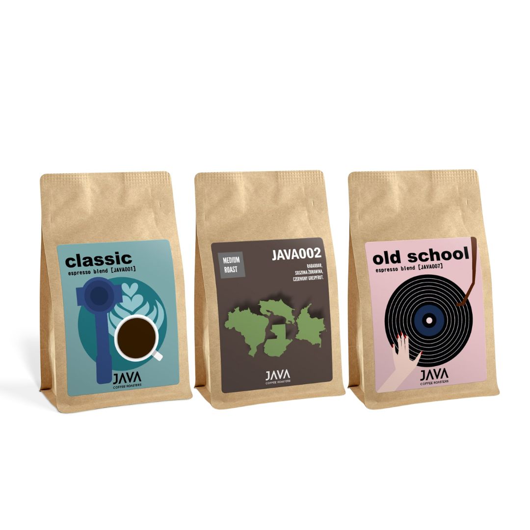 Zestaw kawowy JAVA Blend Bestsellers [Espresso] 3x250g