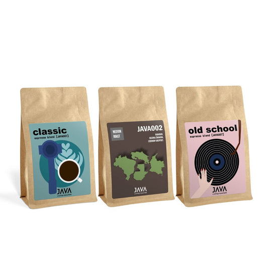 Zestaw kawowy JAVA Blend Bestsellers [Espresso] 3x250g