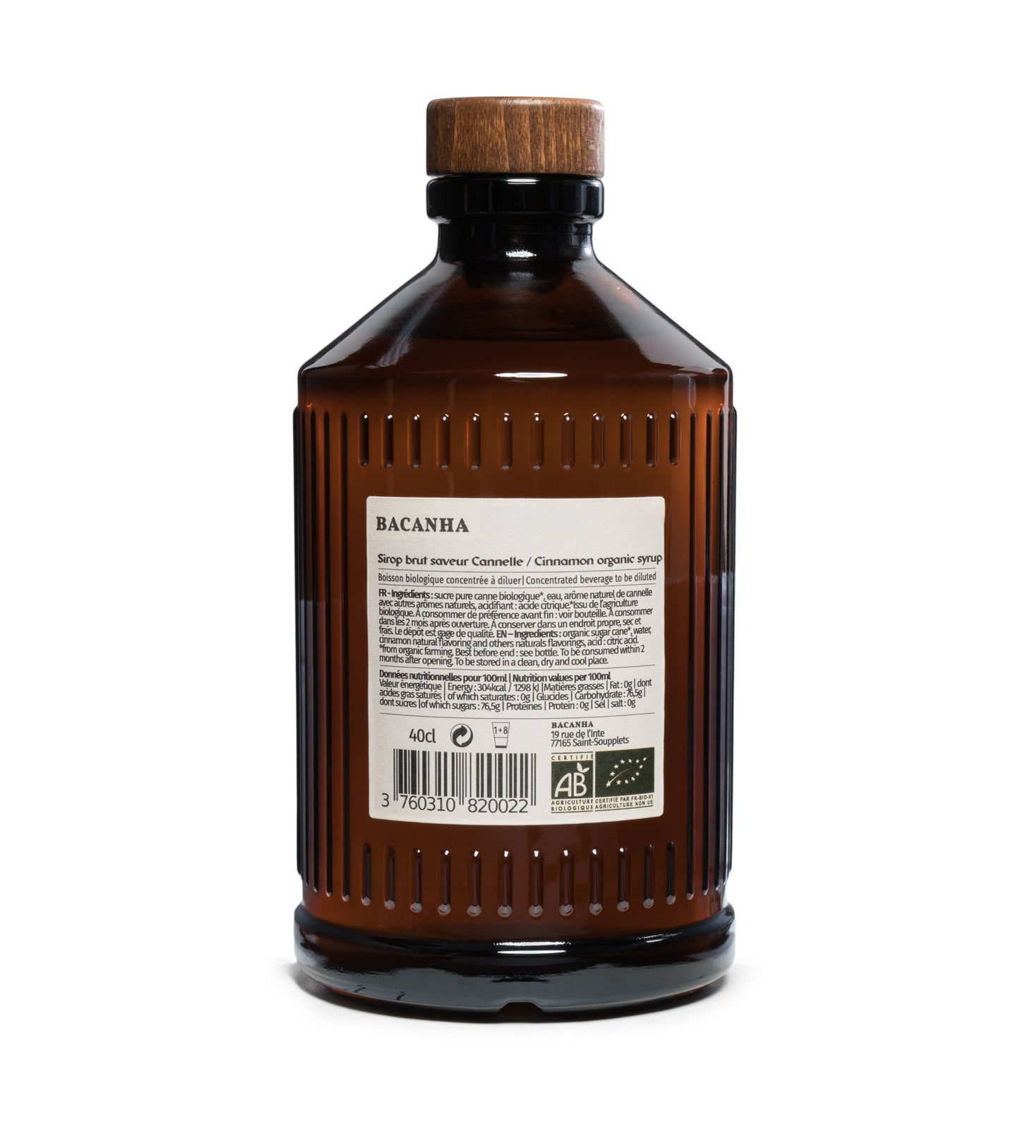 Bacanha Cinnamon flavored syrup [ORGANIC]