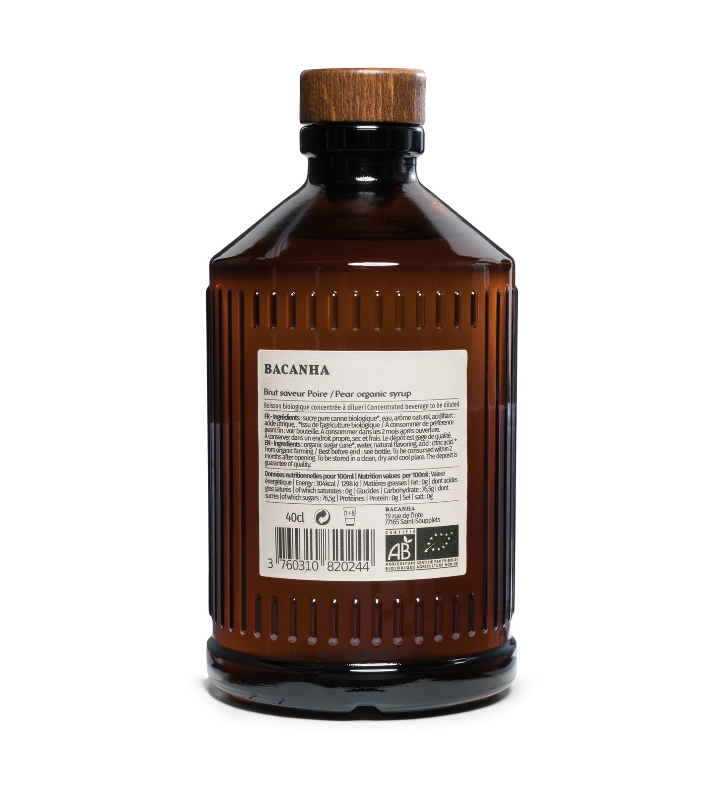 <tc>Bacanha Pear flavored syrup [ORGANIC]</tc>