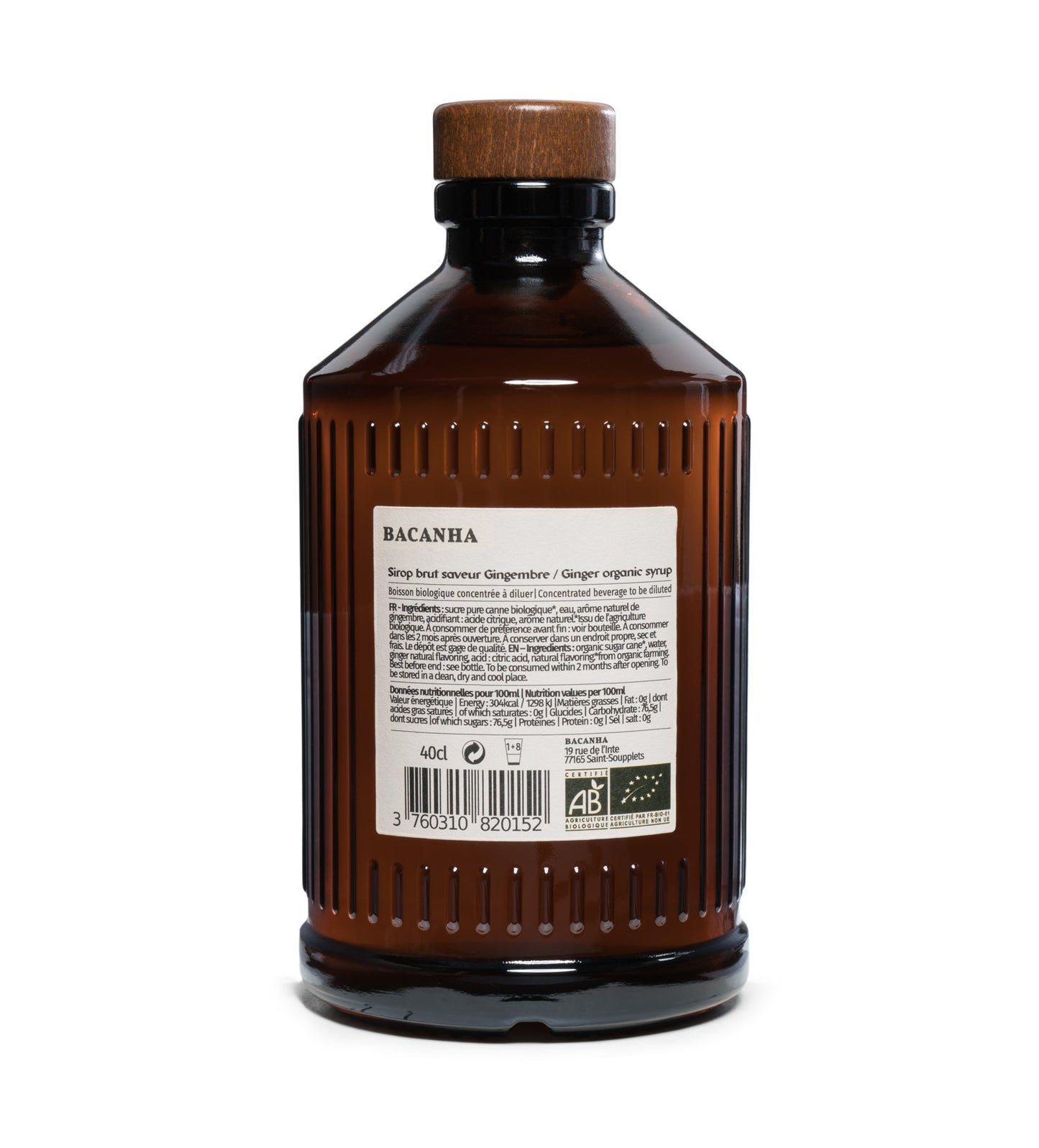 <tc>Bacanha Ginger flavored syrup [ORGANIC]</tc>