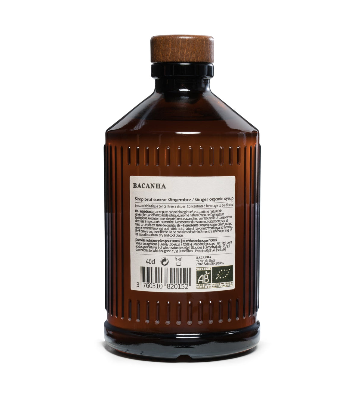 &lt;tc&gt;Bacanha Ginger flavored syrup [ORGANIC]&lt;/tc&gt;
