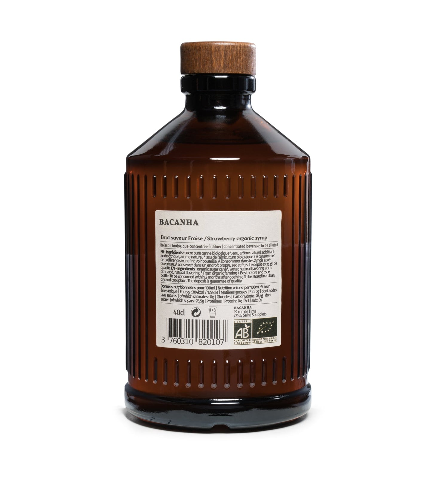 Bacanha Strawberry flavored Syrup [ORGANIC]